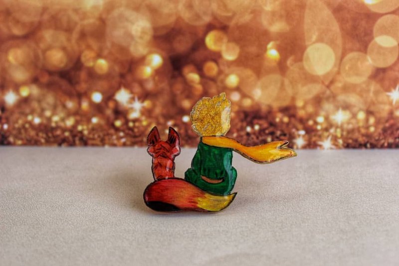 Little prince pin - Baby Accessories - Wood Orange