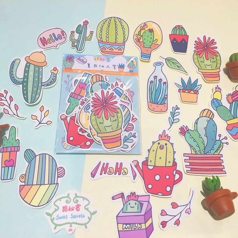 Summer Cactus / Sticker Pack - สติกเกอร์ - กระดาษ 