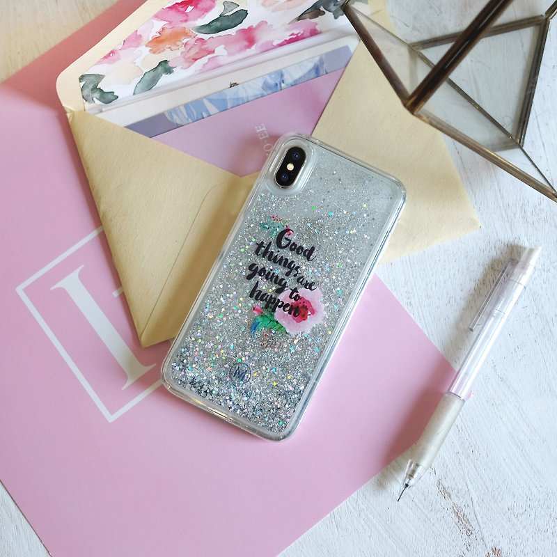 PATTERN LAB | Liquid Glitter Case for iPhone X - Good Things - Phone Cases - Plastic Transparent