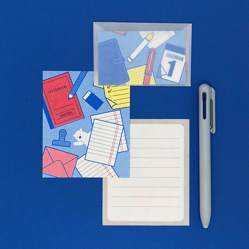 ミニレターセット 紙ものまみれ Stationery - 信封/信紙 - 紙 