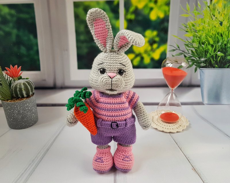Crochet bunny pattern, Easter crochet Pattern, Digital Download - PDF - 手工藝教學/工具書 - 其他材質 