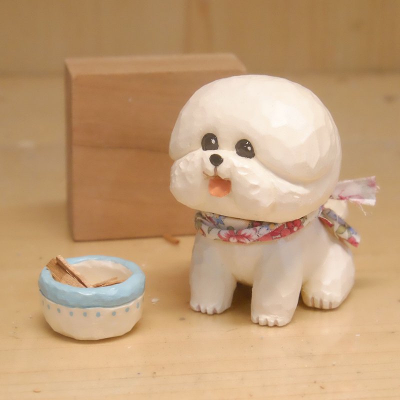 Afro Bichon (I want to make room prototype design works) - Stuffed Dolls & Figurines - Resin White