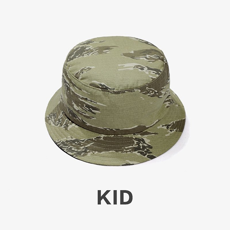 KIDS military camouflage fisherman hat - Hats & Caps - Cotton & Hemp Green