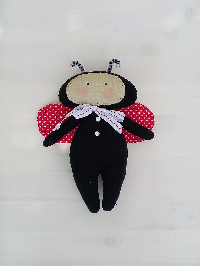Toy Ladybug - ของเล่นเด็ก - ผ้าฝ้าย/ผ้าลินิน สีดำ