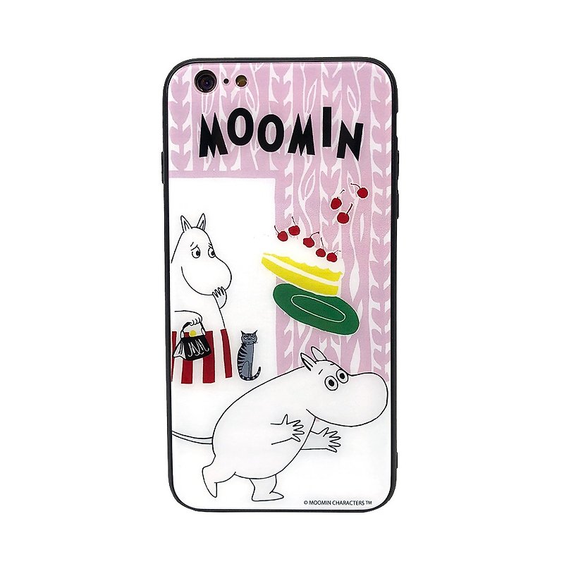 【iPhone Series】Moomin Authorized-Crystal Glass Phone Case - เคส/ซองมือถือ - แก้ว สึชมพู