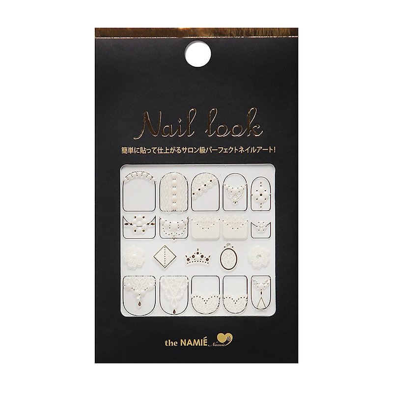 【DIY Nail Art】Nail Look Nail Art Decorative Art Sticker Queen Lace - ยาทาเล็บ - กระดาษ สีทอง