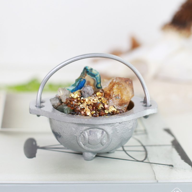 奧根三相女神能量鍋 ~ 黃水晶 - 擺飾/家飾品 - 水晶 銀色