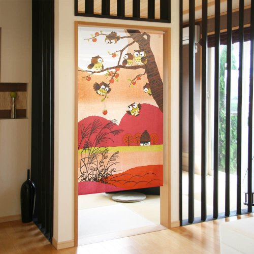 Moonstar House 星月屋 【預訂】日本製 秋意貓頭鷹門簾