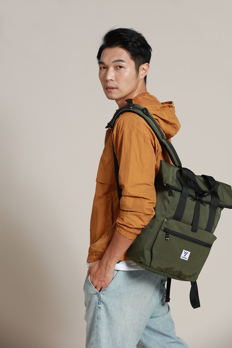 【Graduation Summer Vacation】TWILL-Fashionable Multifunctional Lightweight Backpack for Commuting Students and Office Workers - กระเป๋าเป้สะพายหลัง - ไนลอน สีน้ำเงิน