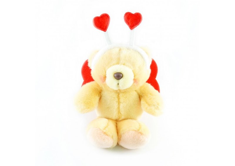 愛的蟲蟲熊｜FF 4.5吋 絨毛熊熊 玩偶 娃娃 - 枕頭/咕𠱸 - 其他材質 紅色