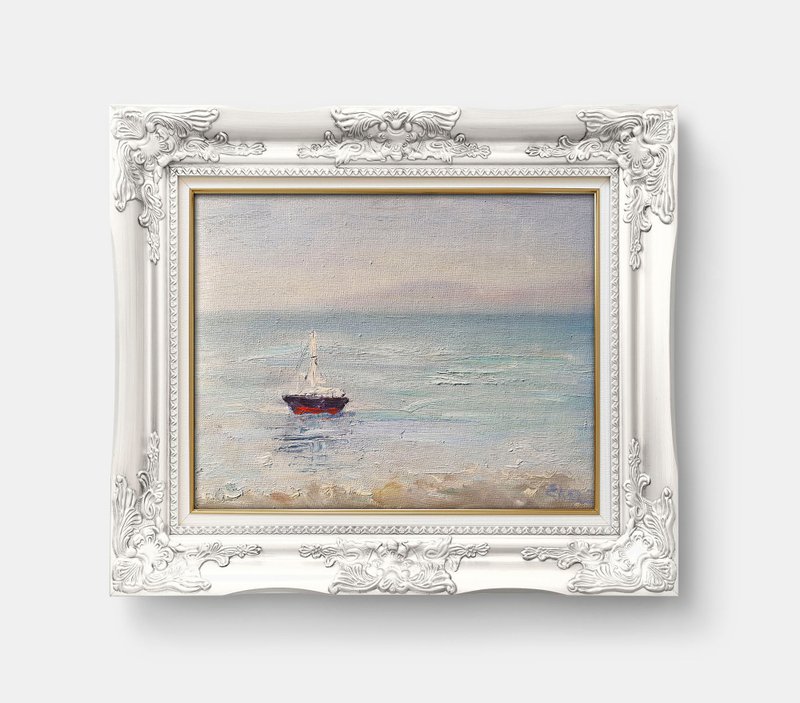 船画原始海景艺术Skyscape自然艺术原始Plein空气 - 壁貼/牆壁裝飾 - 其他材質 藍色