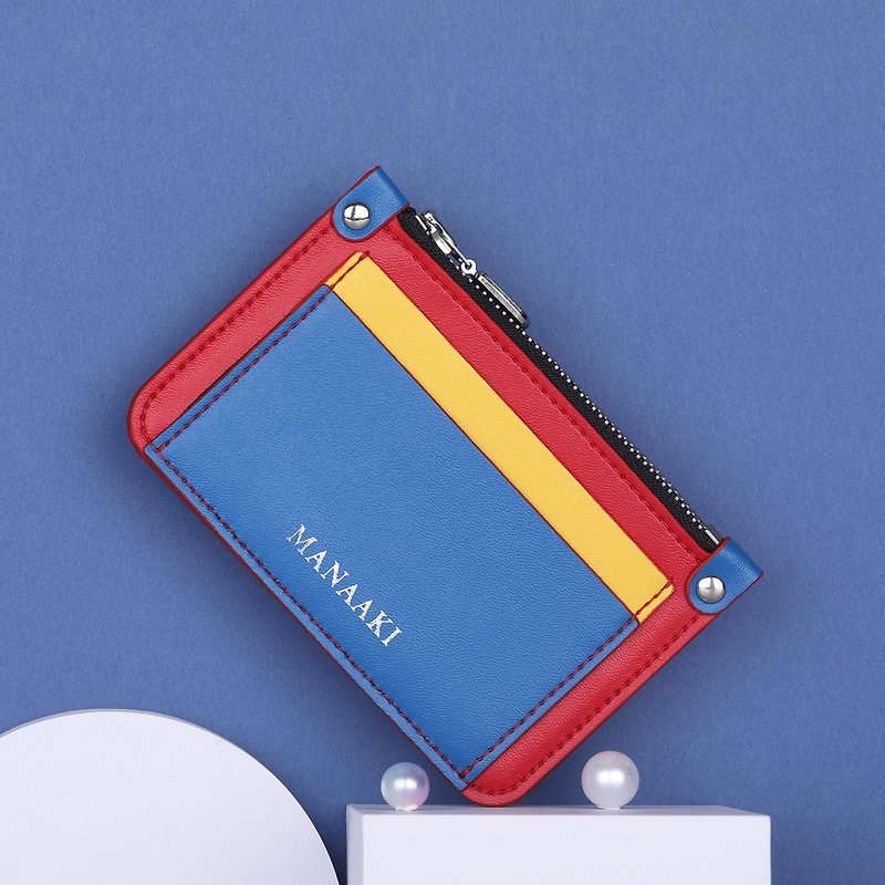 【MANAAKI】Cloak card holder, business card holder, card holder, small wallet, coin purse, leather - Card Holders & Cases - Eco-Friendly Materials Multicolor