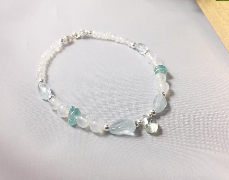 MH series _ custom sterling silver natural stone clouds (Limited) - Bracelets - Gemstone Blue
