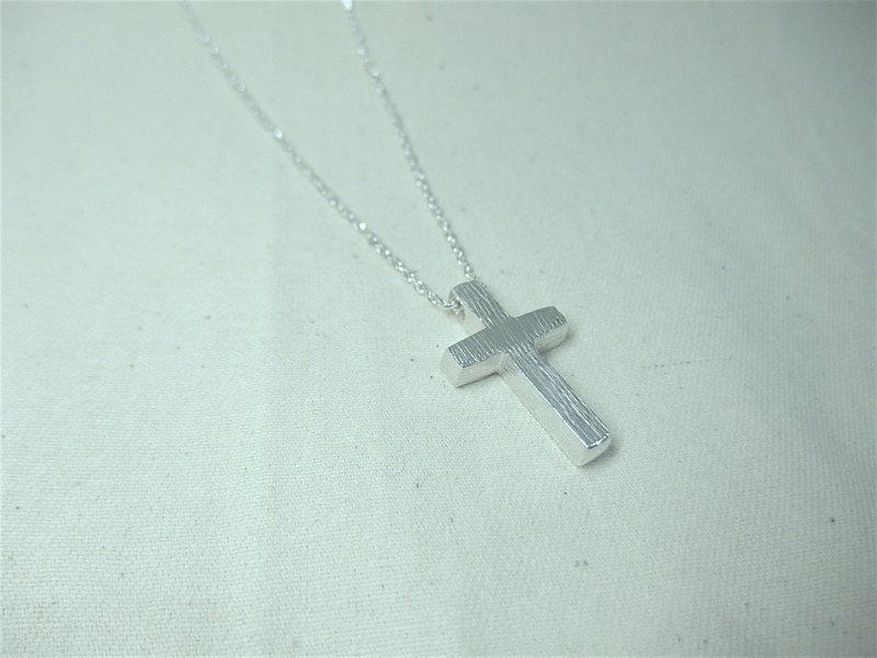 ALittletrip 手作純銀樹紋十字架項鍊(大) necklace silver - 項鍊 - 純銀 銀色