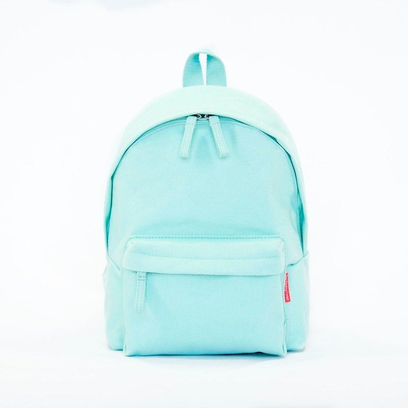Waterproof Heavy Canvas Backpack ( Mini, A4 ) Turquoise/for both adults and kids - กระเป๋าเป้สะพายหลัง - ผ้าฝ้าย/ผ้าลินิน สีเขียว