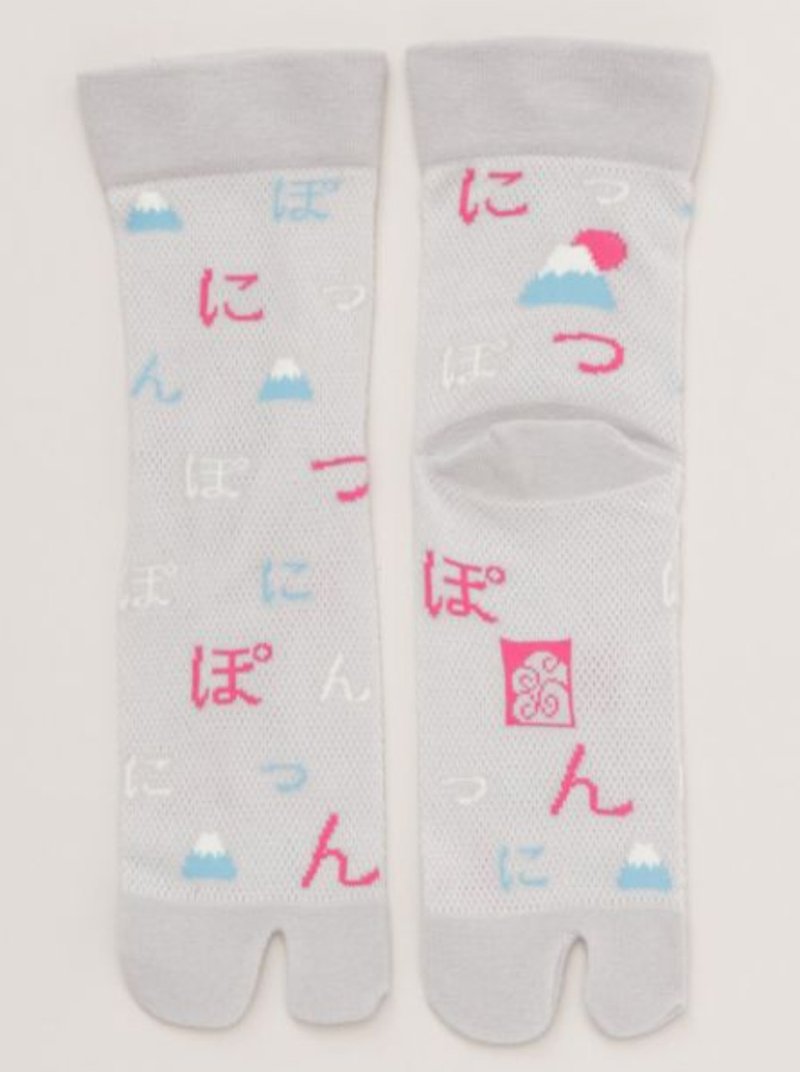 【熱門預購】日文小圖透氣兩趾襪足袋(四色)7JKP8125富士山 - 襪子 - 其他人造纖維 多色