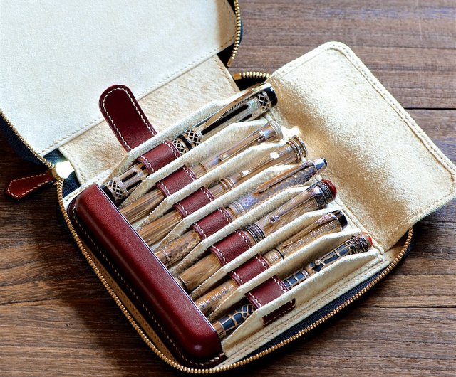 Genuine Leather Fountain Pen Case