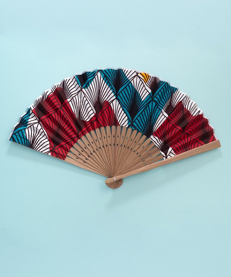 JAPANESE FAN x AFRICAN FABRIC - อื่นๆ - ผ้าฝ้าย/ผ้าลินิน หลากหลายสี