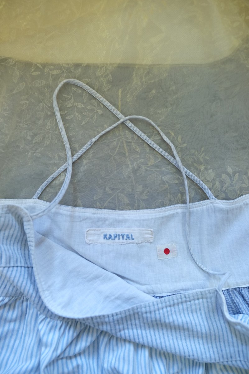 Vintage Kapital Denim Camisole - 女上衣/長袖上衣 - 棉．麻 