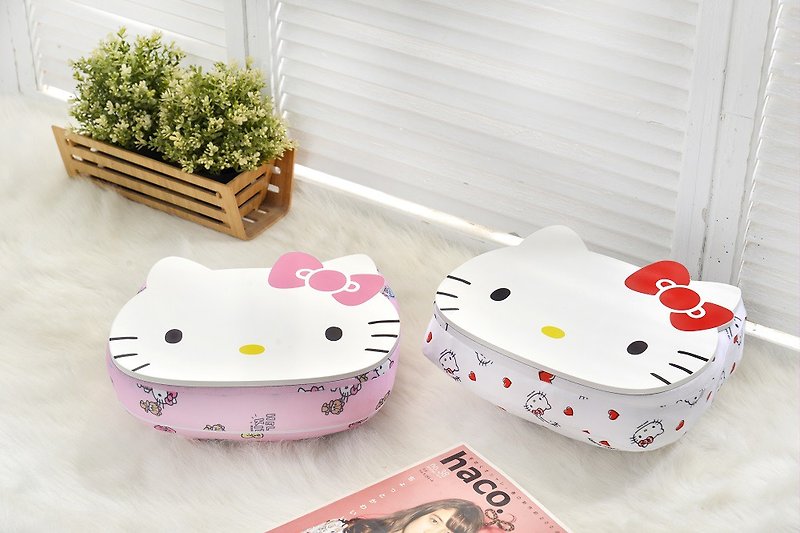 【HELLO KITTY】Multi-functional pillow table KS-9193 (can also be used as a flat table/nap pillow) - Pillows & Cushions - Polyester Multicolor