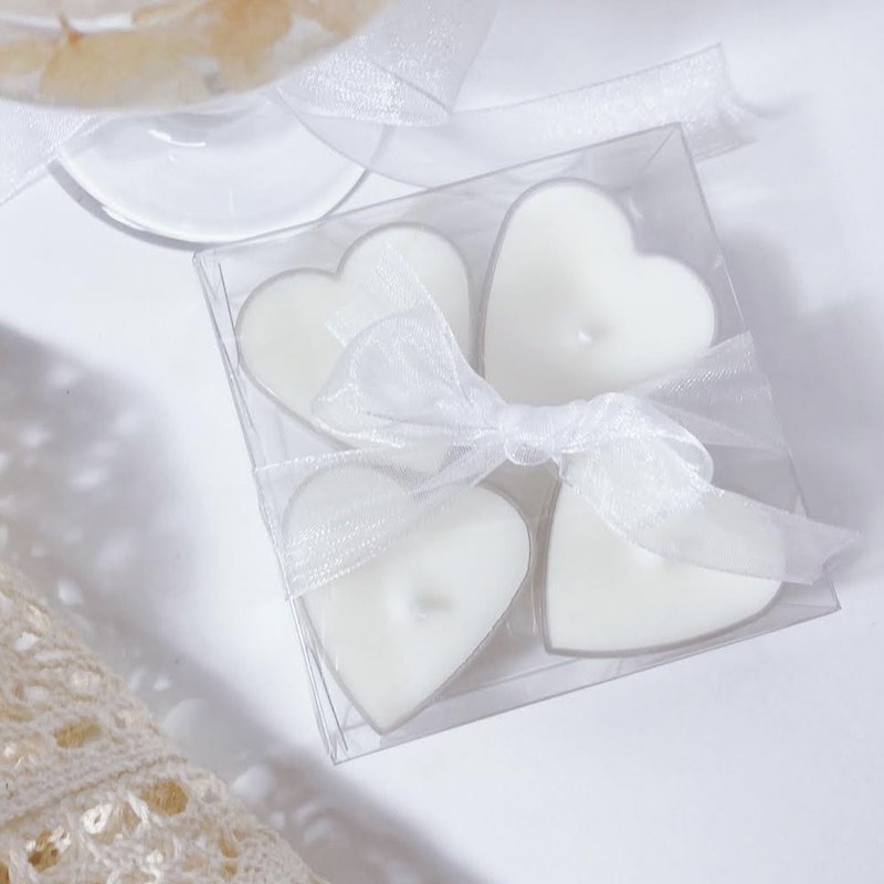 Tea Candles Tea Candles - Glitter Powder Can Be Added - A Box of Four | 4 pieces/set - Candles & Candle Holders - Wax White