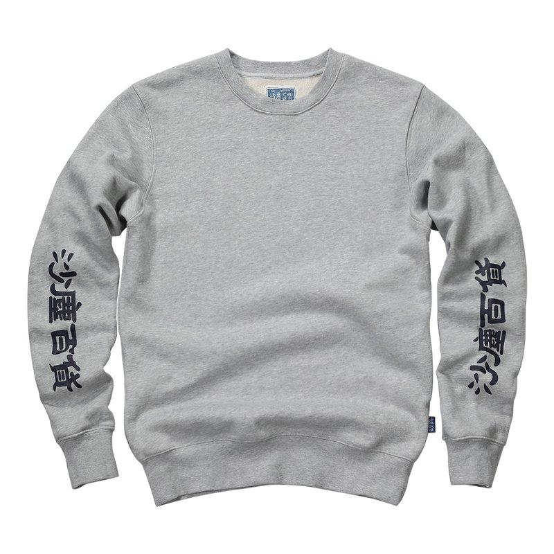 Sand & Dust Department Store‧Cantonese Bird Sweatshirt - เสื้อฮู้ด - ผ้าฝ้าย/ผ้าลินิน สีเทา