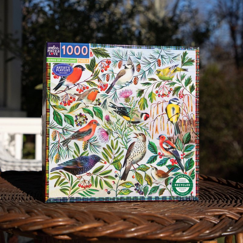eeBoo 1000片拼圖 - 蘇格蘭鳥 Birds of Scotland 1000 Piece - 拼圖 - 紙 多色