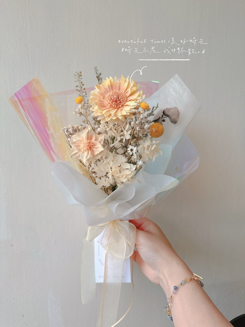 美好時光 | 盛放時光 -畢業花束、乾燥花束、香氛花束 - 乾燥花/永生花 - 植物．花 橘色