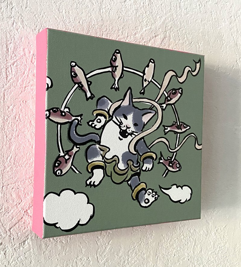 キャンバスアート　雷神　グリーン - 海報/掛畫/掛布 - 棉．麻 綠色