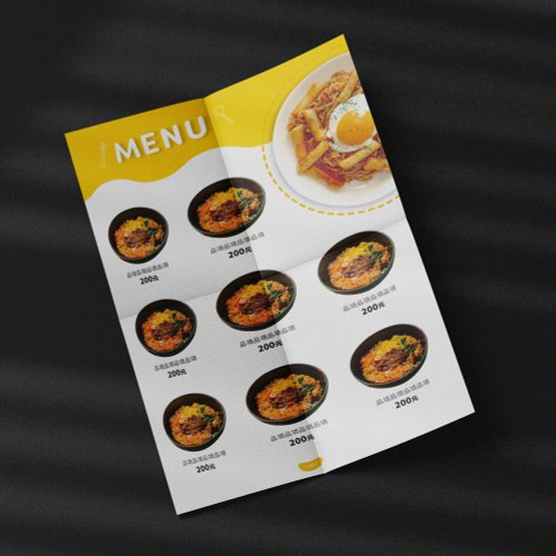 谷月視覺設計工作室 客製化價目表-直式【 餐飲款 8 】