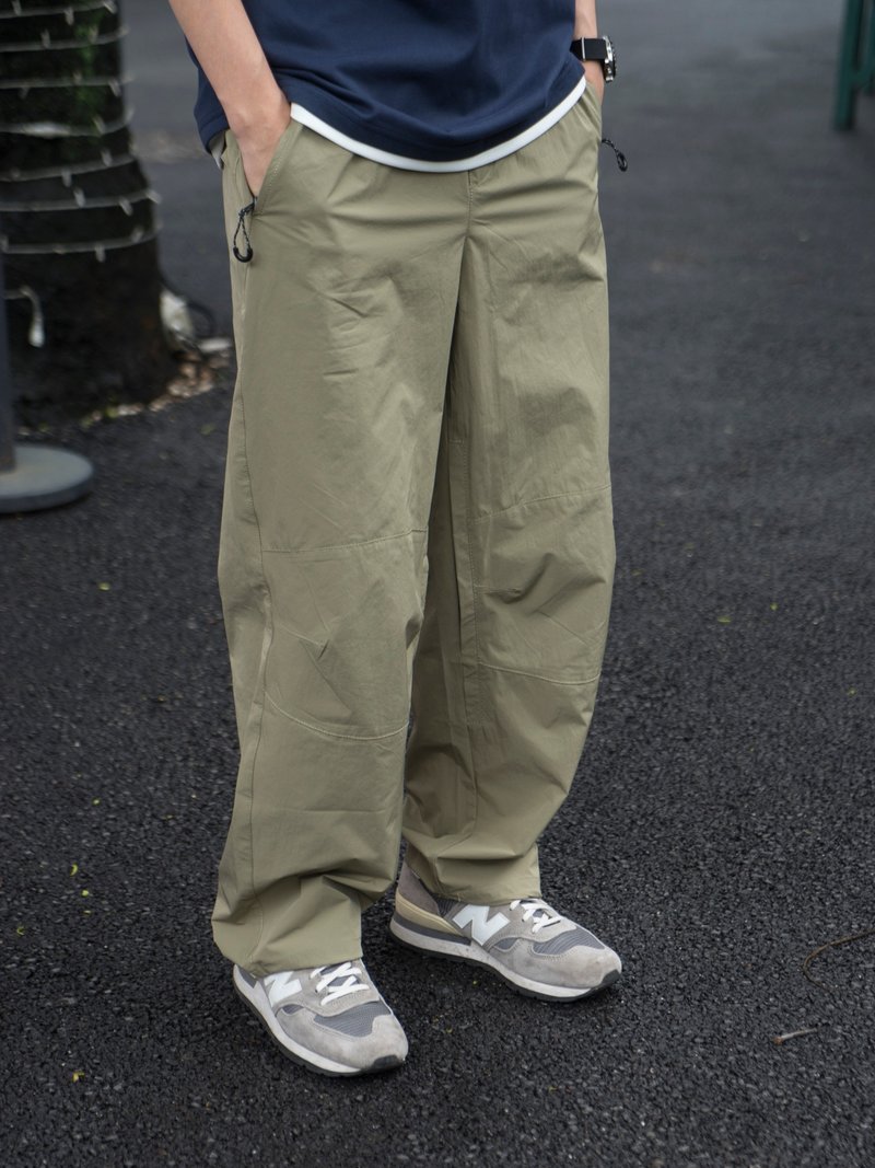 PANTS 戶外透氣速乾長褲 夏季寬鬆直筒舒適立體剪裁褲男 真清涼 - 男長褲/休閒褲 - 聚酯纖維 多色