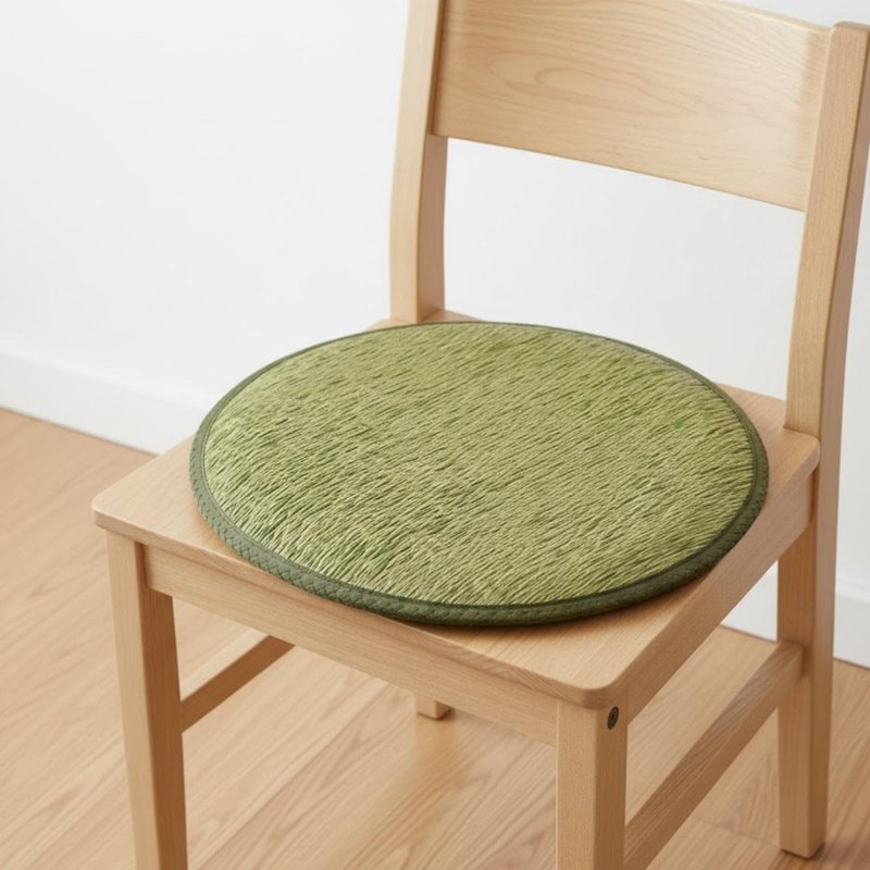 【交換禮物】質感藺草坐墊m5c純色款 高雅質感編織色調 圓形坐墊 - 椅子/梳化 - 植物．花 