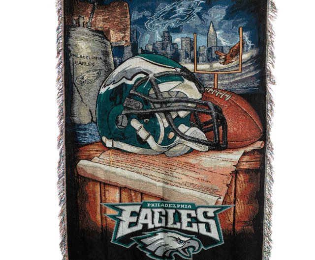 NFL Philadelphia Eagles Rug American Football Philadelphia Eagles Knit  Blanket Used Vintage - Shop LZD Rugs & Floor Mats - Pinkoi