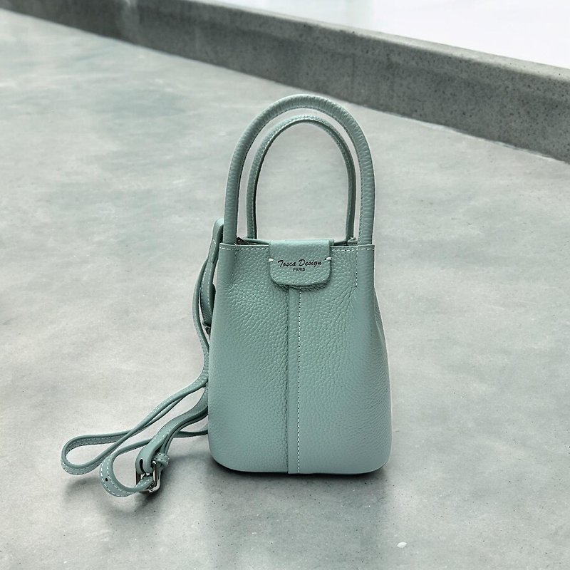 Tosca | Card Bag Ocean - Card Case Crossbody Bag Handbag Handbag Side Backpack - Green - กระเป๋าถือ - หนังแท้ 