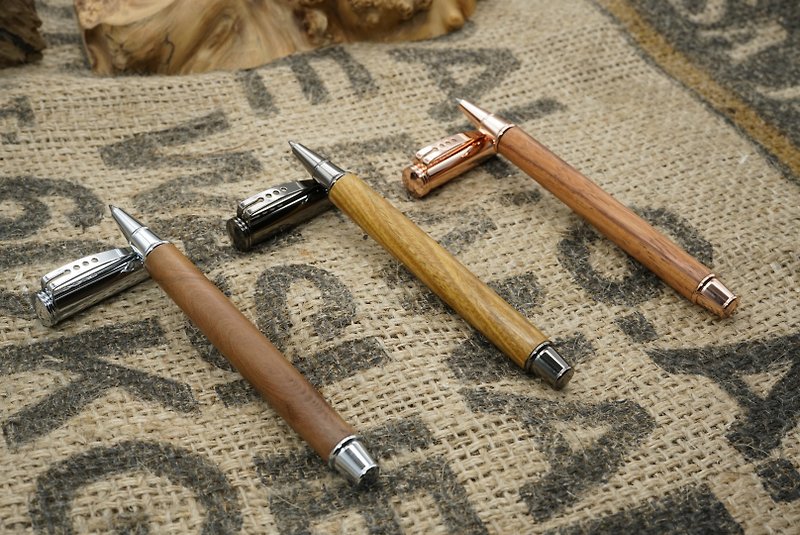 5度の木製ボールペン（太翔モミ、グリーンの白檀、ローズウッド）、木製ペン、手作り木製ペン - 水性ボールペン - 木製 