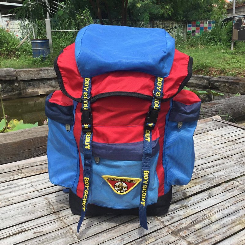 EARTH.er :: Vintage :: │"Boy Scouts of Korea" Vintage Korean Backpack │ - Backpacks - Polyester Blue