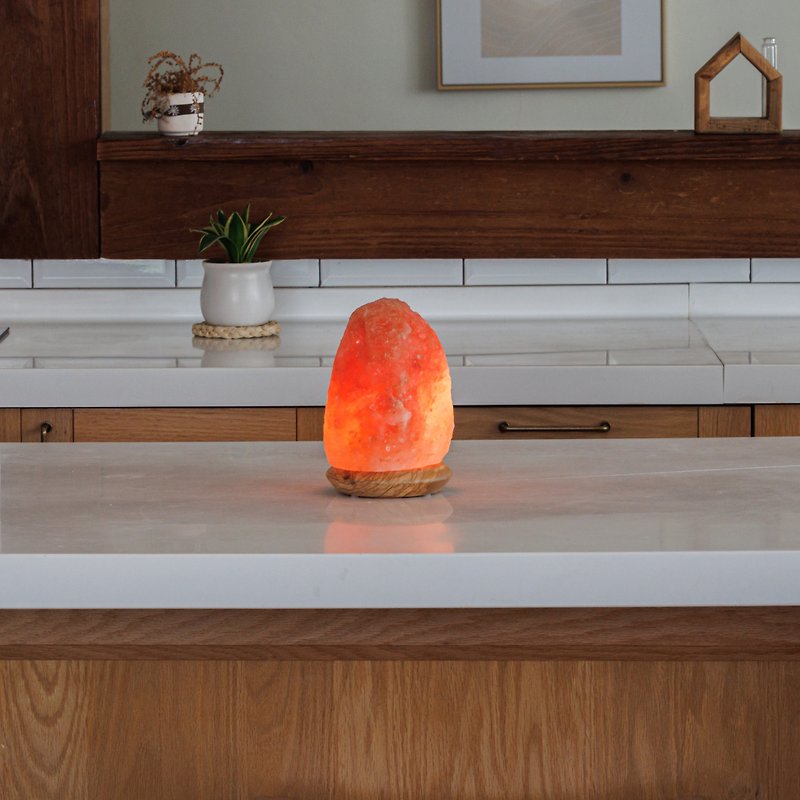 ONELIVINGS Classic Edition OLEA Himalayan Salt Lamp – WONDER - โคมไฟ - ไม้ สีนำ้ตาล