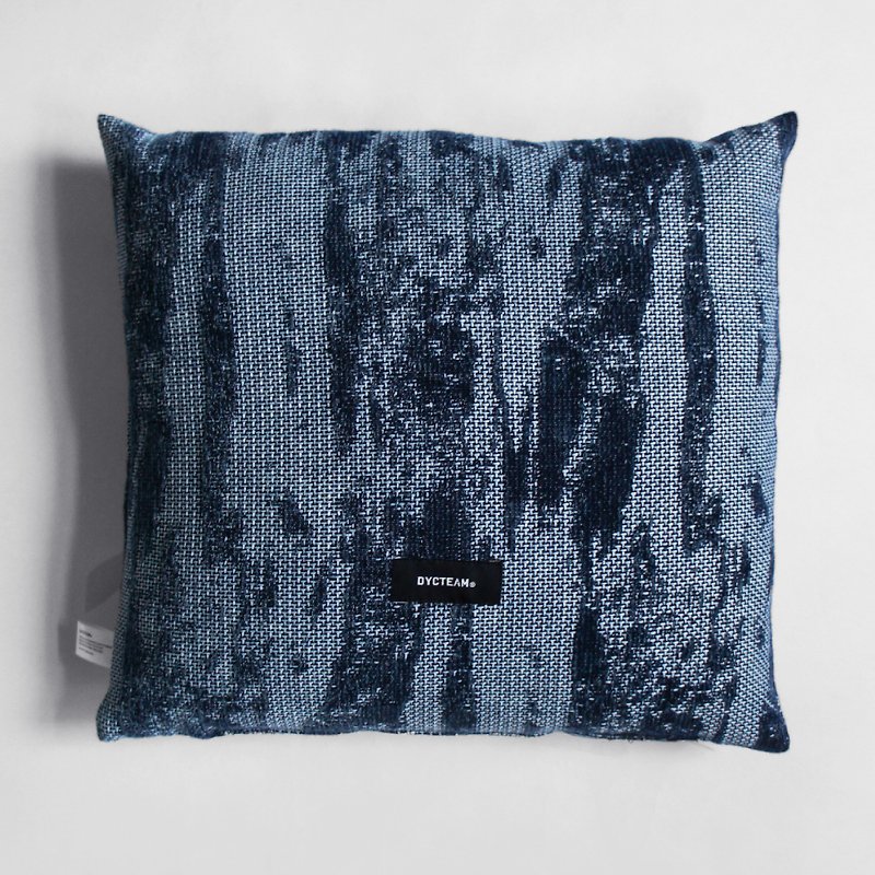 DYCTEAM - Brush Pattern Jacquard Pillow (Small) - หมอน - ผ้าฝ้าย/ผ้าลินิน สีน้ำเงิน