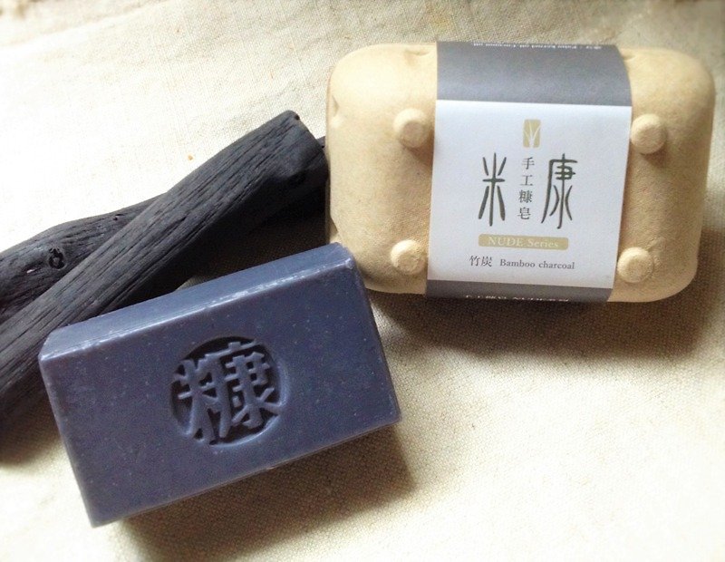 {} NUDE hand-made soap chaff charcoal Bamboo charcoal series - Men's Skincare - Paper Black