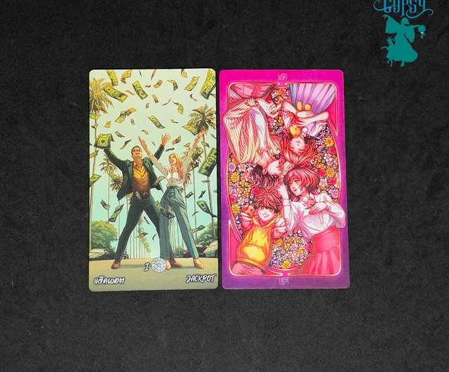 本格タロットカード、Lucky in Love Tarotセット、タイ語・英語
