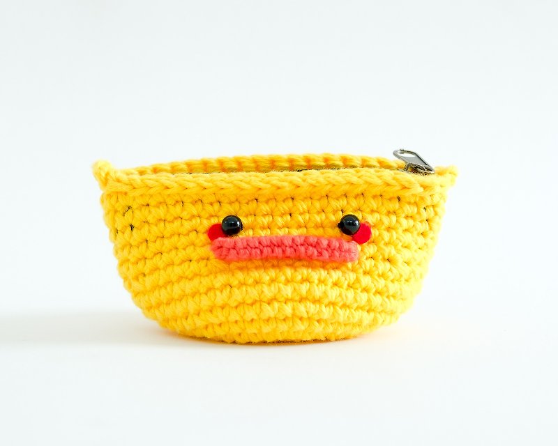Coin purse - Crochet the Yellow Duck. - Coin Purses - Cotton & Hemp Yellow