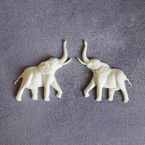 BlueIsland Pair of elephants craft appliques Decorative Figurines, onlay trim supplies