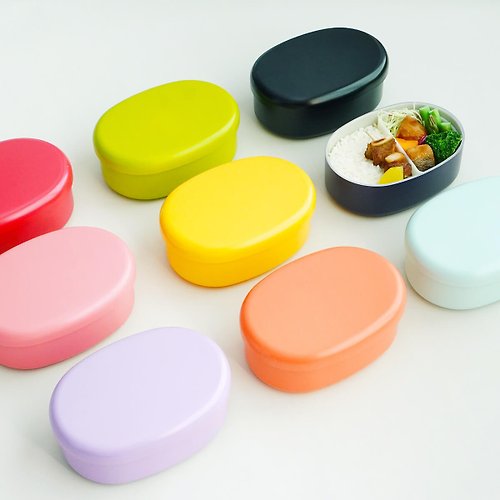 padou 日本製 傳統日本色系 單層 小判橢圓造型 便當盒