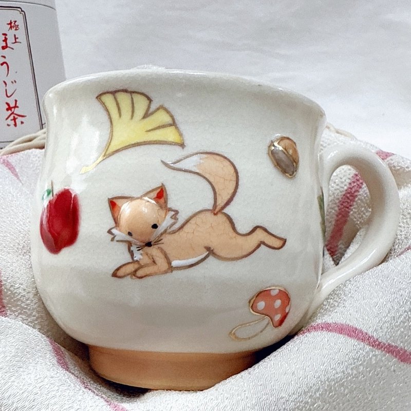 京燒立體馬克杯 - 狐狸(棕色) - 咖啡杯/馬克杯 - 陶 