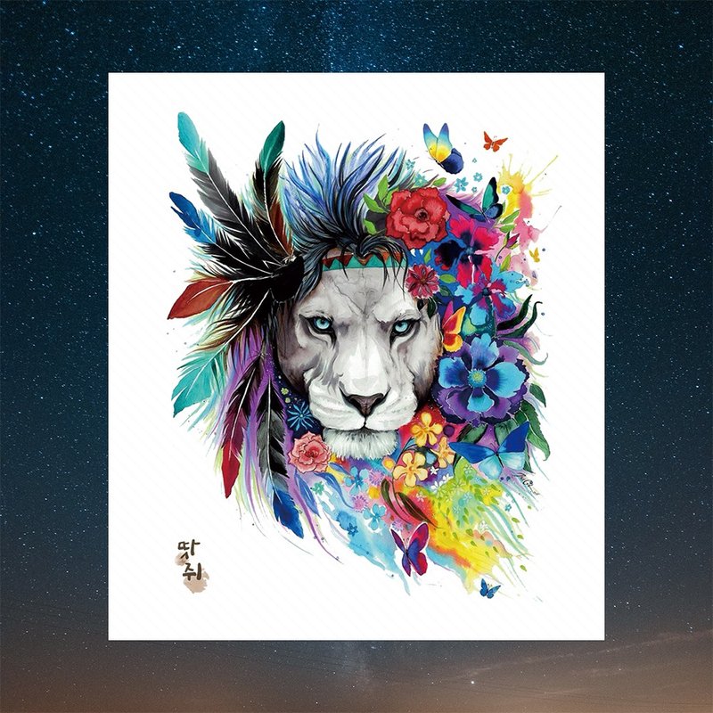 Indian lion - Transparent (ddatchi) - 貼紙 - 紙 多色