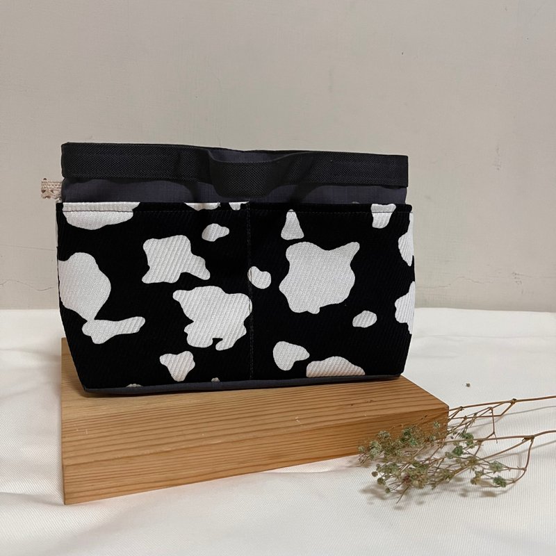 Bag-in-bag bag-in-bag storage bag liner bag multi-pocket moo cow - Luggage & Luggage Covers - Cotton & Hemp Black