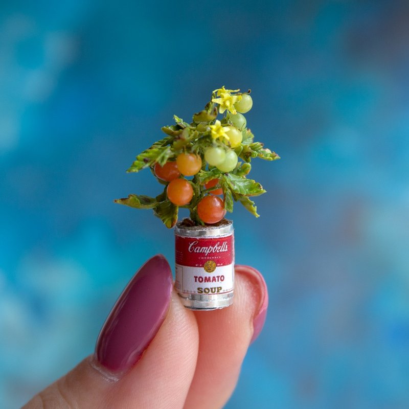 TUTORIAL Miniature tomato plant with polymer clay | PDF + video - 手工藝教學/工具書 - 其他材質 