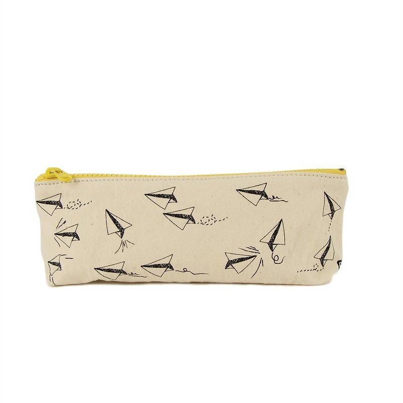 Canadian Fluf Organic Cotton 【Pencil/Life Tool Bag】--Paper Aircraft - กล่องดินสอ/ถุงดินสอ - ผ้าฝ้าย/ผ้าลินิน หลากหลายสี