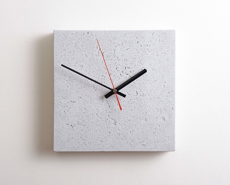 Cement Square Clock II - นาฬิกา - ปูน 