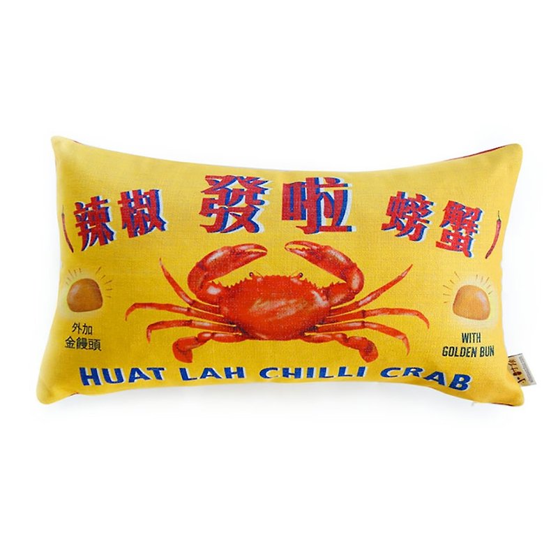辣椒螃蟹 Chilli Crab Cushion Cover - Pillows & Cushions - Cotton & Hemp 